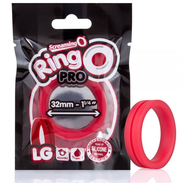 Screaming o ring in black package and ovelaid on dildo UK from sex shop online