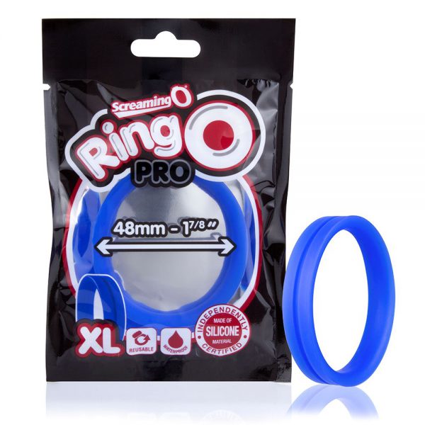 Screaming o ring in black package and ovelaid on dildo UK from sex shop online