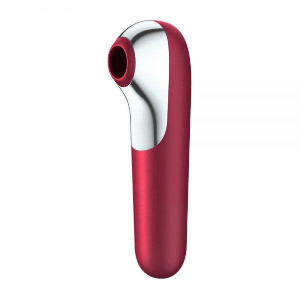 red and silver dual love vibrator UK from sex shop