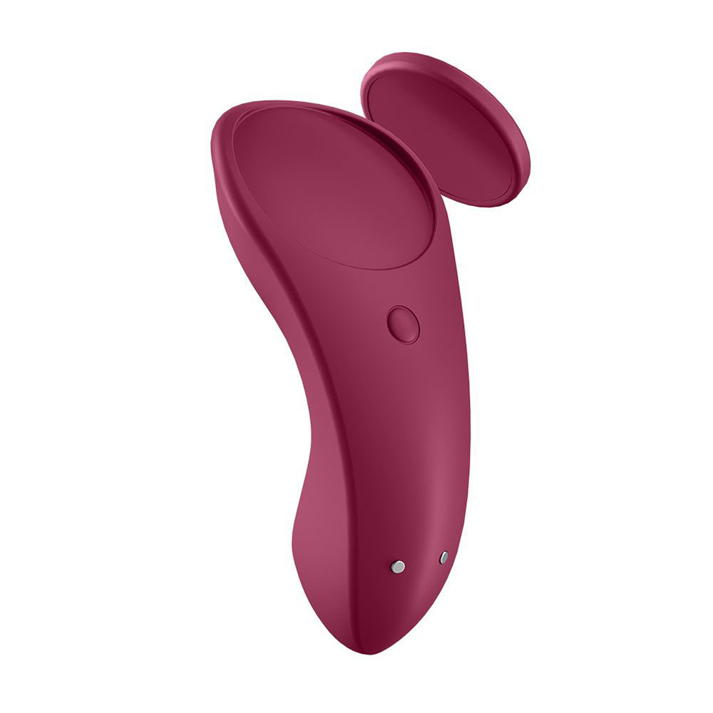 Satisfyer App Enabled Sexy Secret Panty Vibrator Wine Red - Image 3