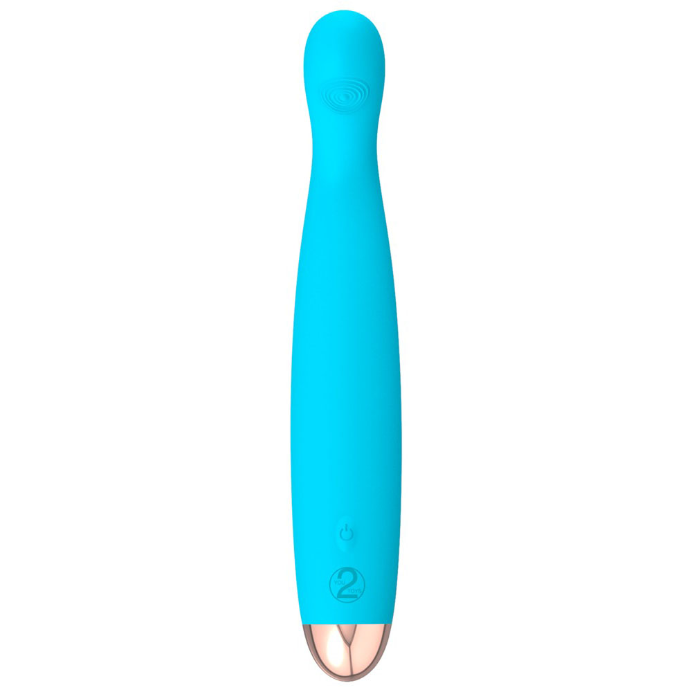 Cuties Silk Touch Rechargeable Mini Vibrator Blue - Image 3