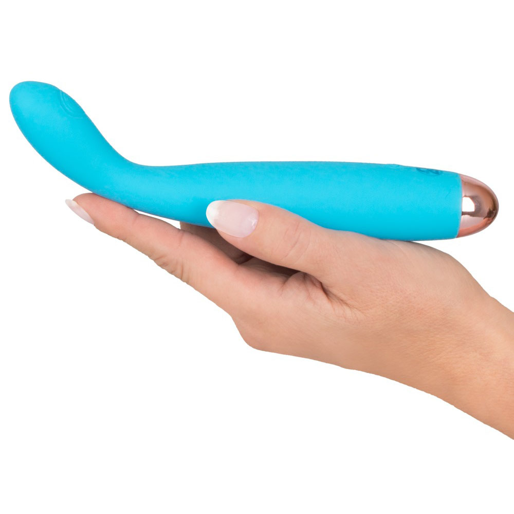 Cuties Silk Touch Rechargeable Mini Vibrator Blue - Image 4
