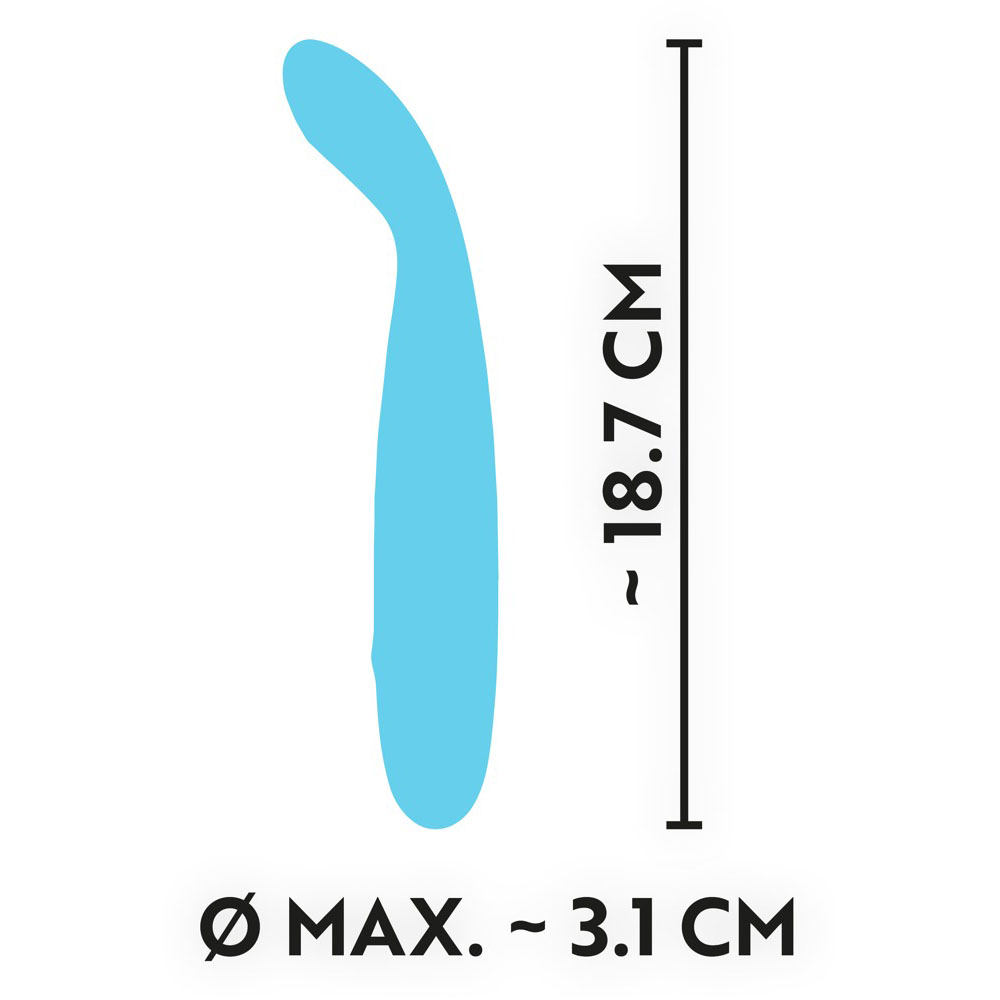 Cuties Silk Touch Rechargeable Mini Vibrator Blue - Image 5