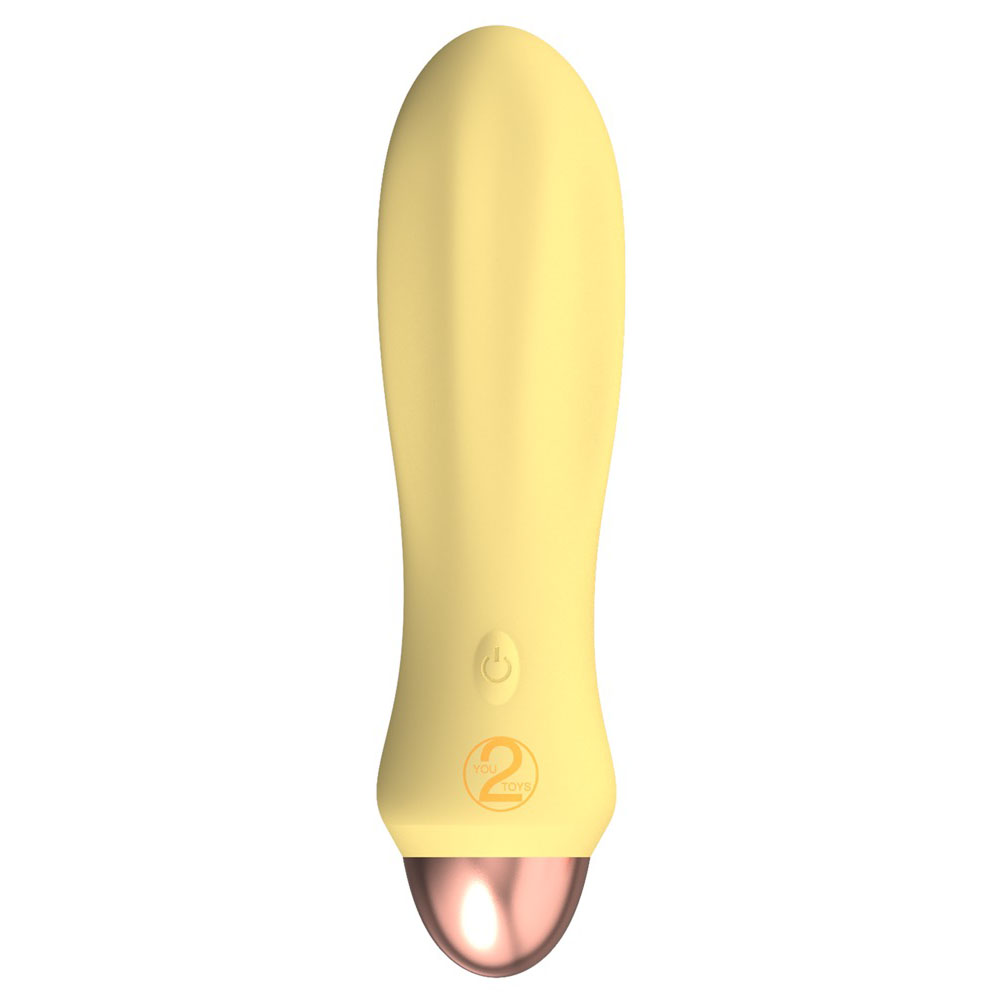 Cuties Silk Touch Rechargeable Mini Vibrator Yellow - Image 2