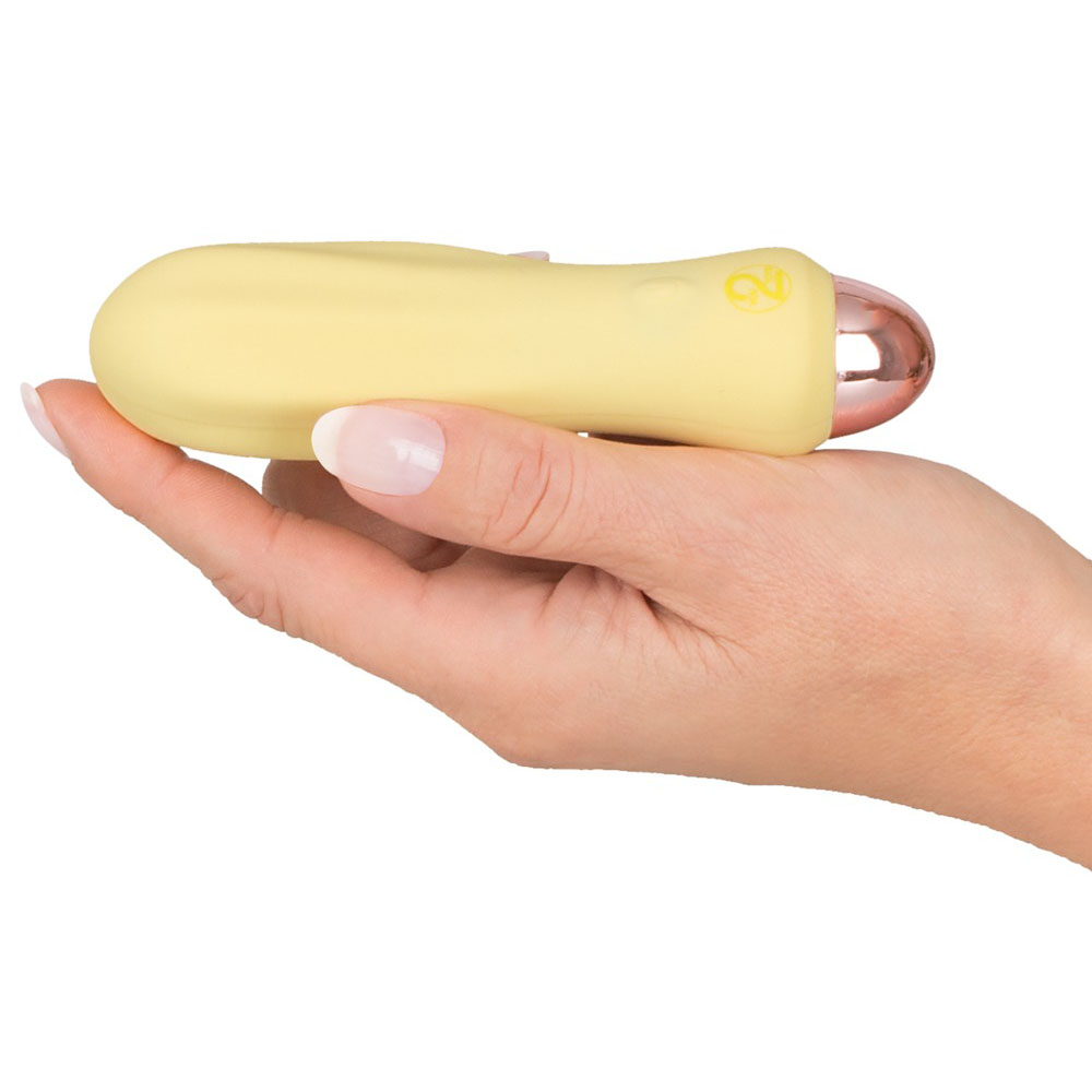 Cuties Silk Touch Rechargeable Mini Vibrator Yellow - Image 3