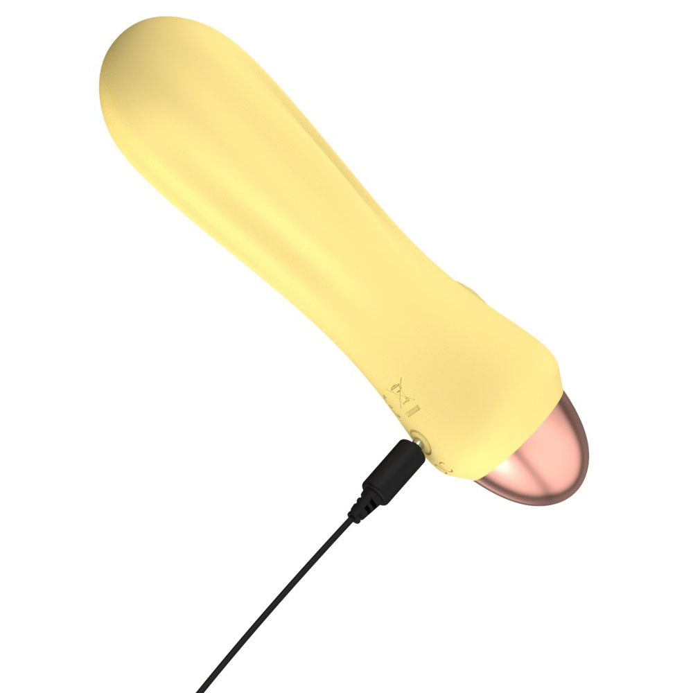 Cuties Silk Touch Rechargeable Mini Vibrator Yellow - Image 4