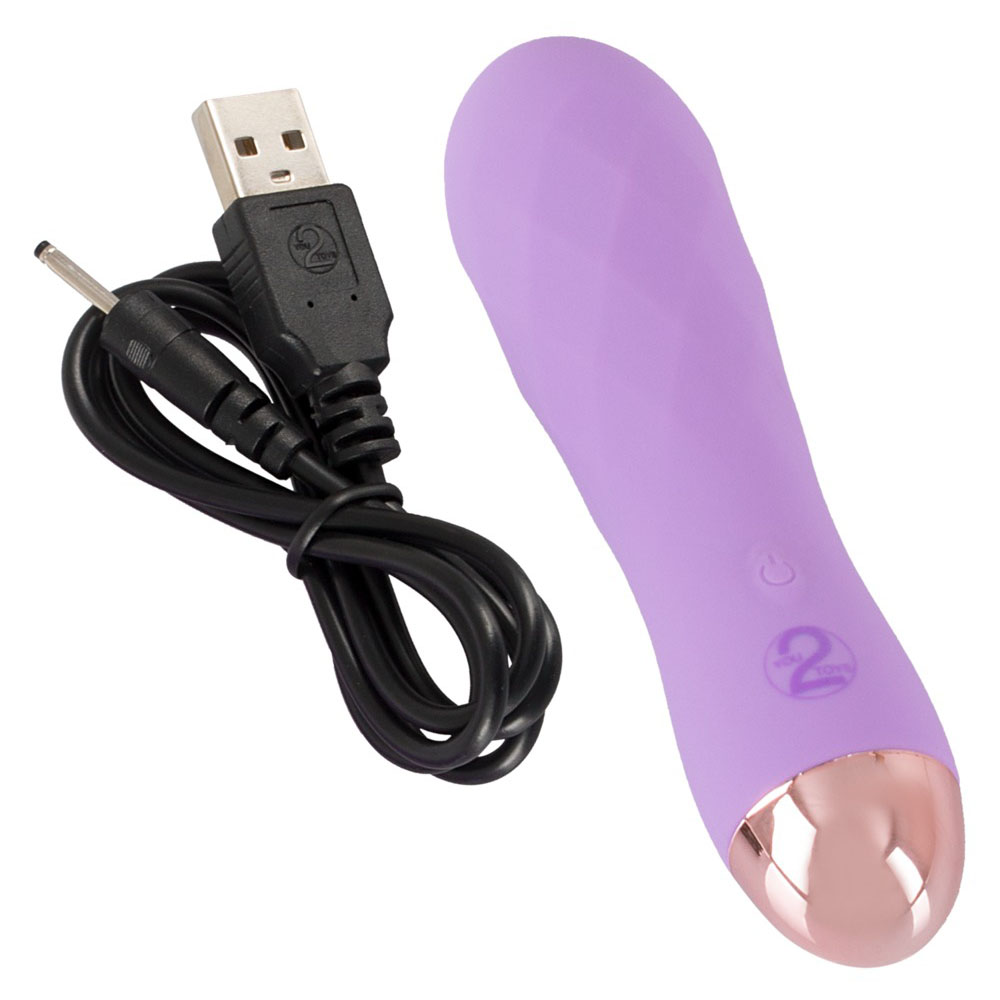 Cuties Silk Touch Rechargeable Mini Vibrator Purple - Image 4