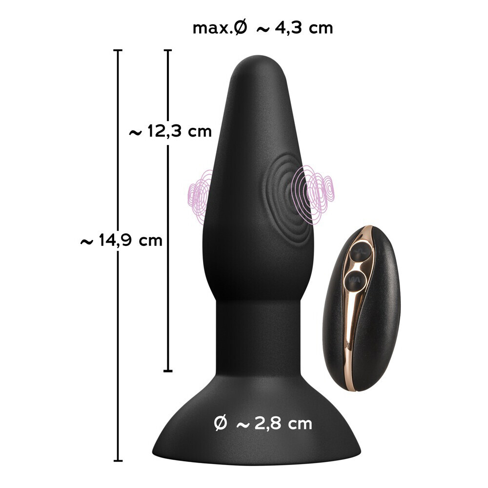 Black Velvet Thumping Rectum Butt Plug - Image 4