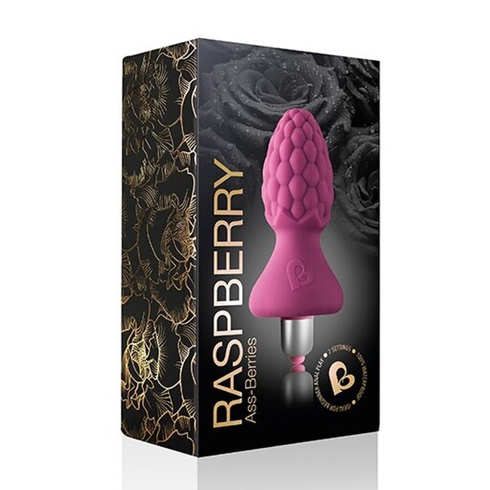 Rocks Off 7 Speed AssBerries Raspberry Butt Plug - Image 3