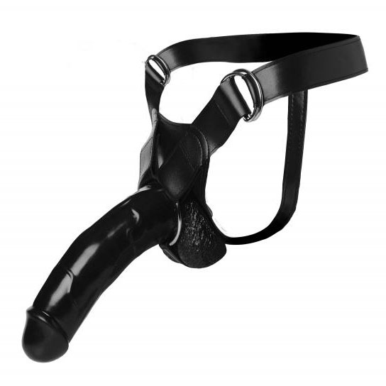 Master Series Infiltrator 2 Hollow Strap On Black 9 Inch Dildo - Image 2
