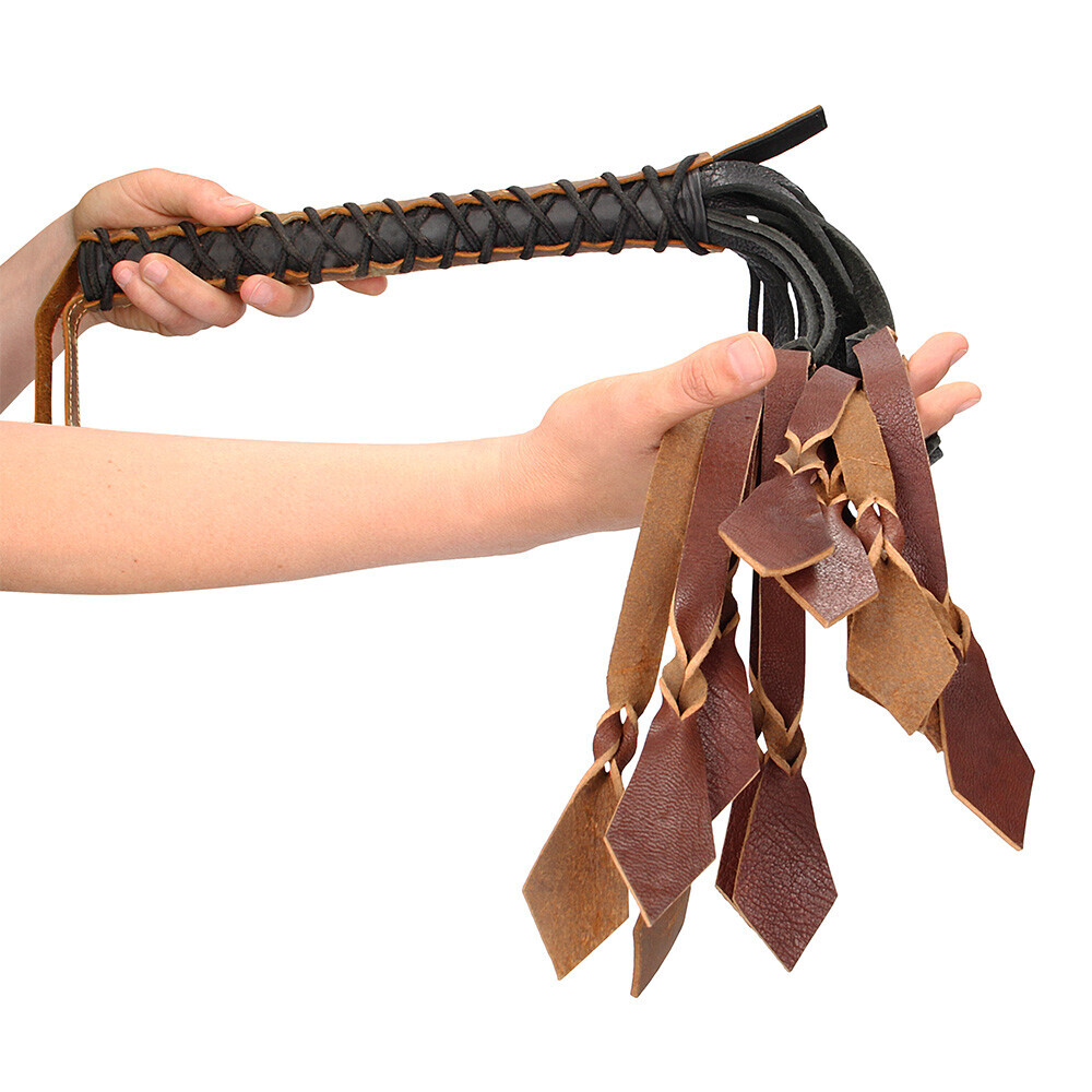 Pain Medieval 12 Tails Italian Leather Whip - Image 2