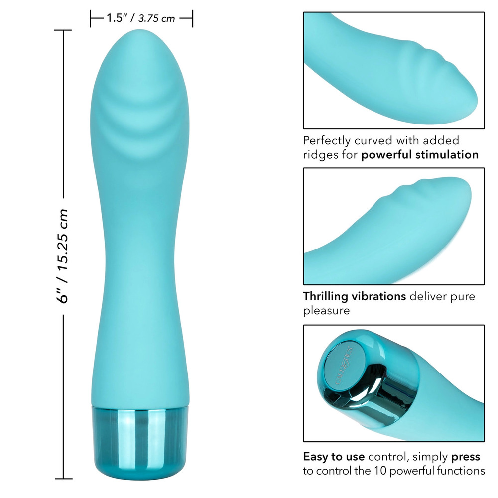 Eden Ripple Silicone GSpot Vibrator Waterproof 6 inch - Image 3