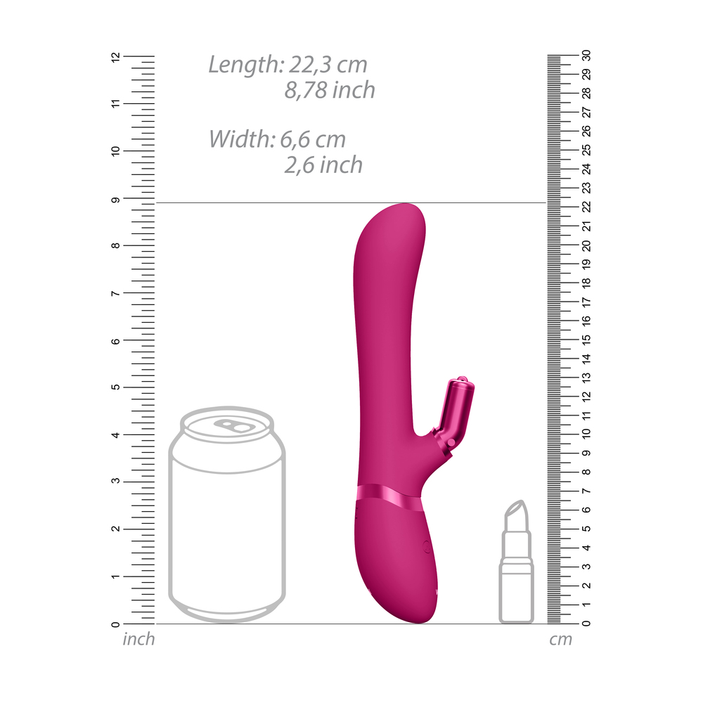 Vive Chou Double Action Interchangeable Rabbit Vibrator Pink - Image 3