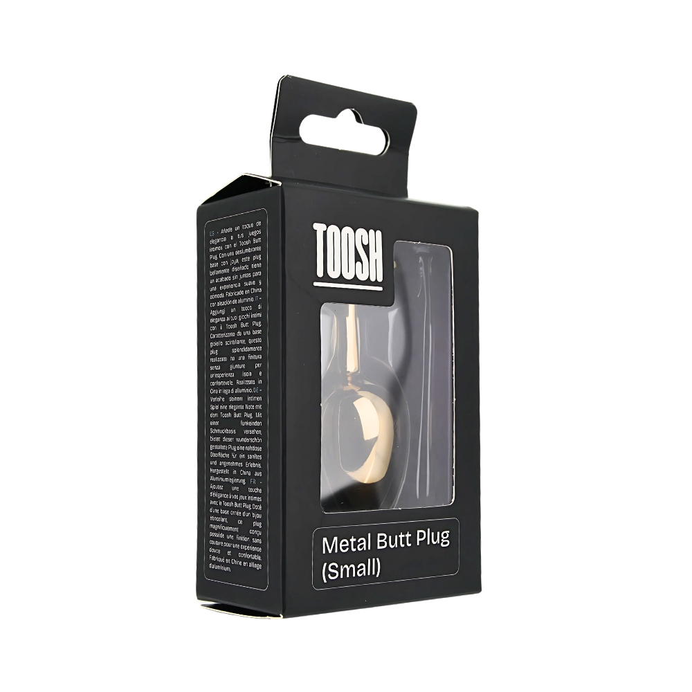 Toosh Heart Shaped Gold Butt Plug with Red Stone Small - Image 9