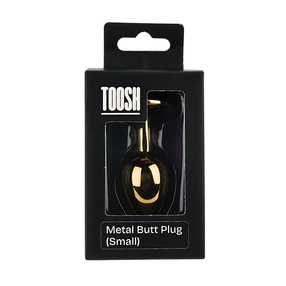 Toosh Heart Shaped Gold Butt Plug with Red Stone Small - Image 7
