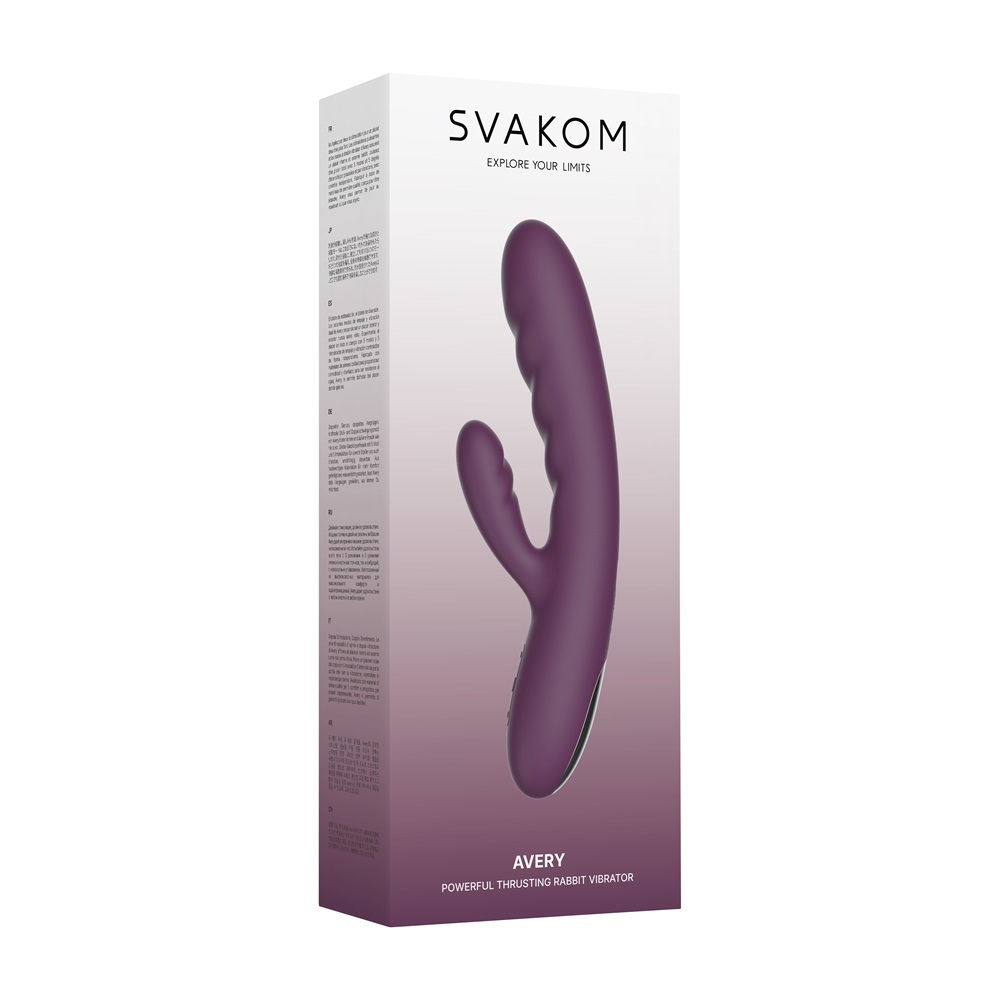 Svakom Avery Thrusting Vibrator with Clitoral Stimulator - Image 6