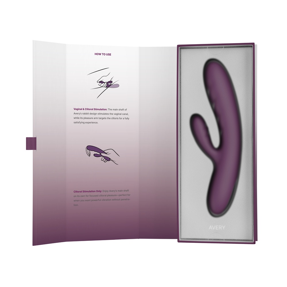 Svakom Avery Thrusting Vibrator with Clitoral Stimulator - Image 8