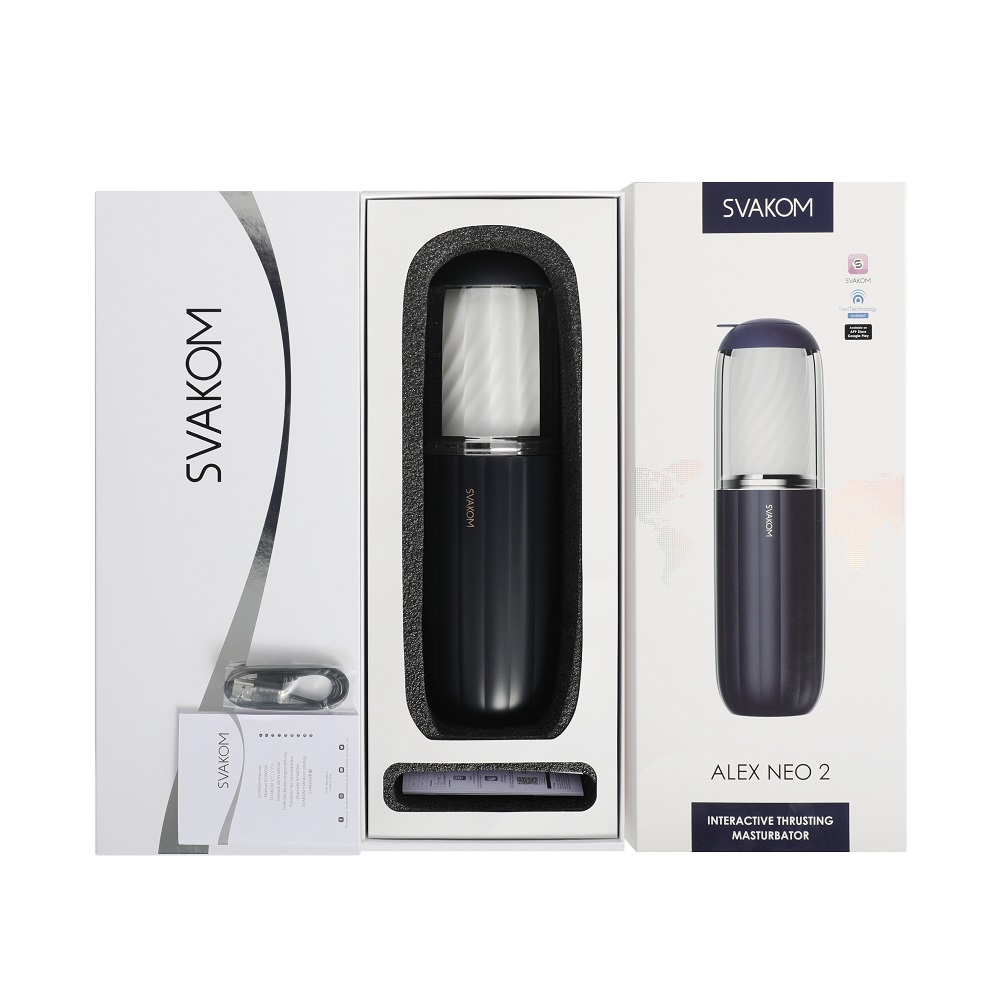 Svakom Alex Neo 2 Interactive App Controlled Thrusting Male Masturbator - Image 4