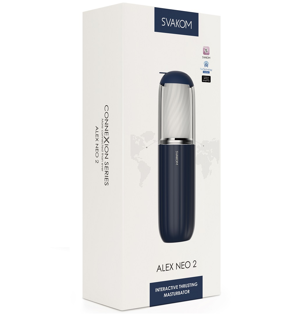 Svakom Alex Neo 2 Interactive App Controlled Thrusting Male Masturbator - Image 6
