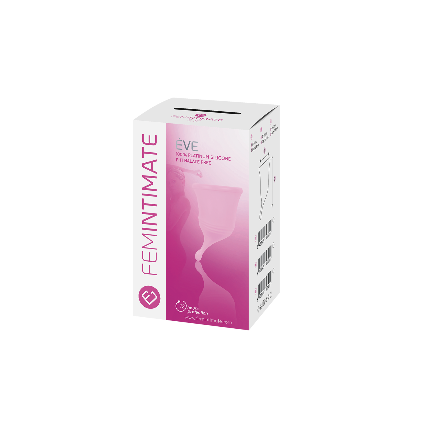 Femintimate Eve Menstrual Cup with Curved Stem Medium - Image 2