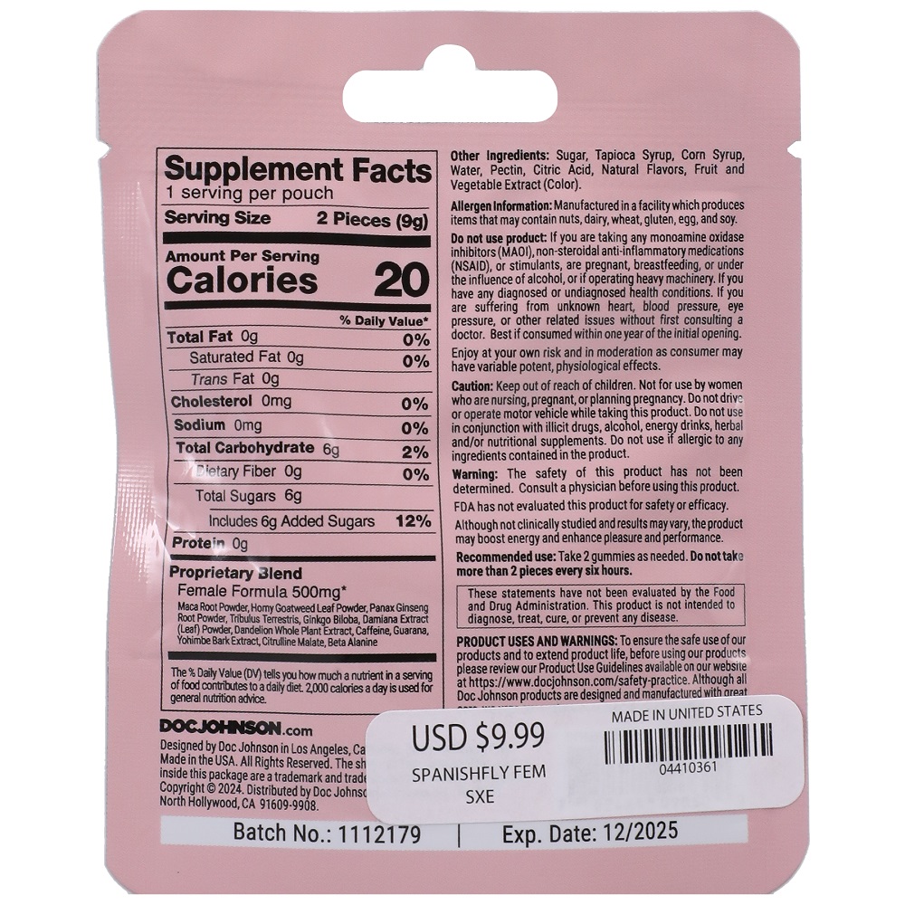Spanish Fly Female Sex Gummies (2 pack) - Image 4