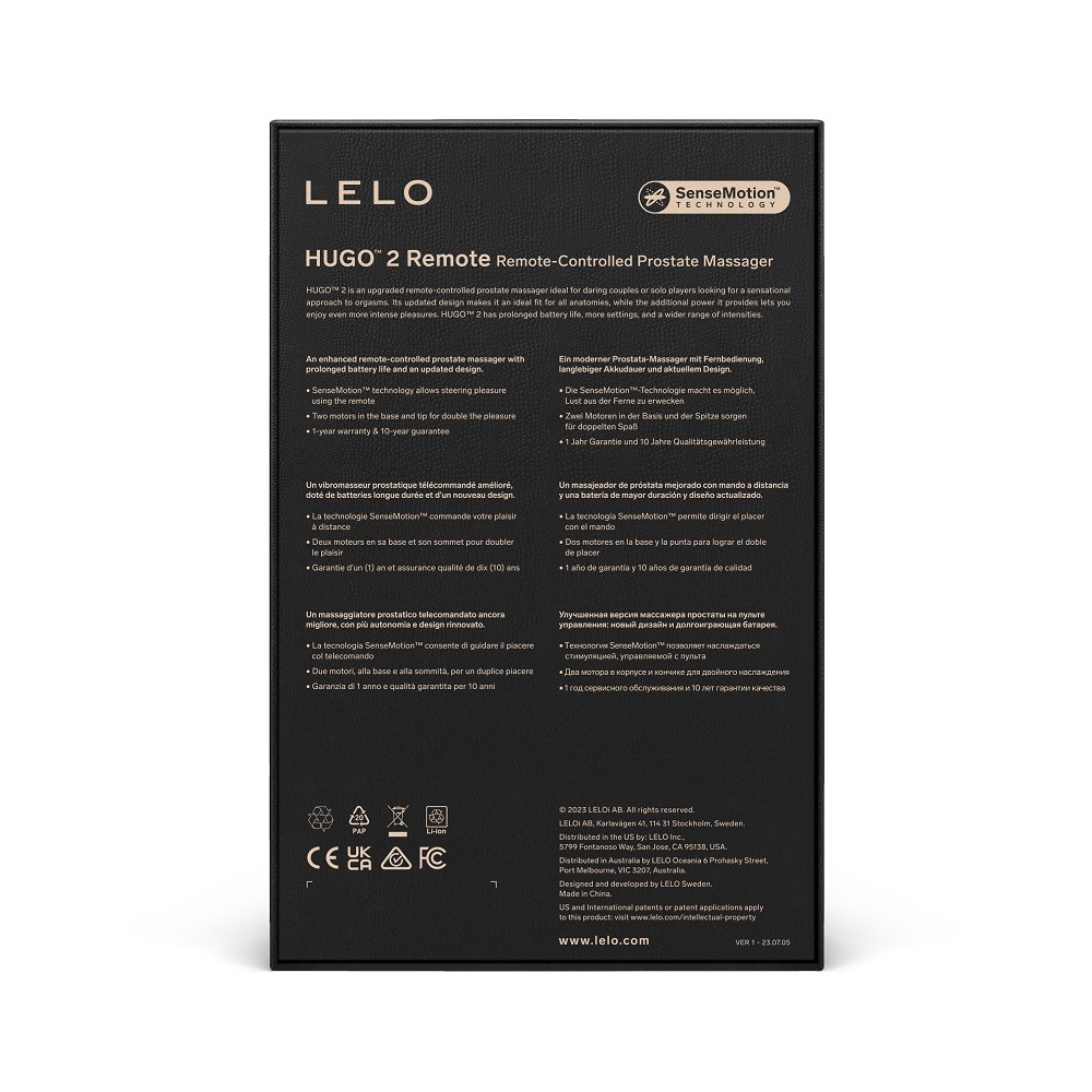 LELO Hugo 2 Remote Controlled Prostate Massager Black - Image 4