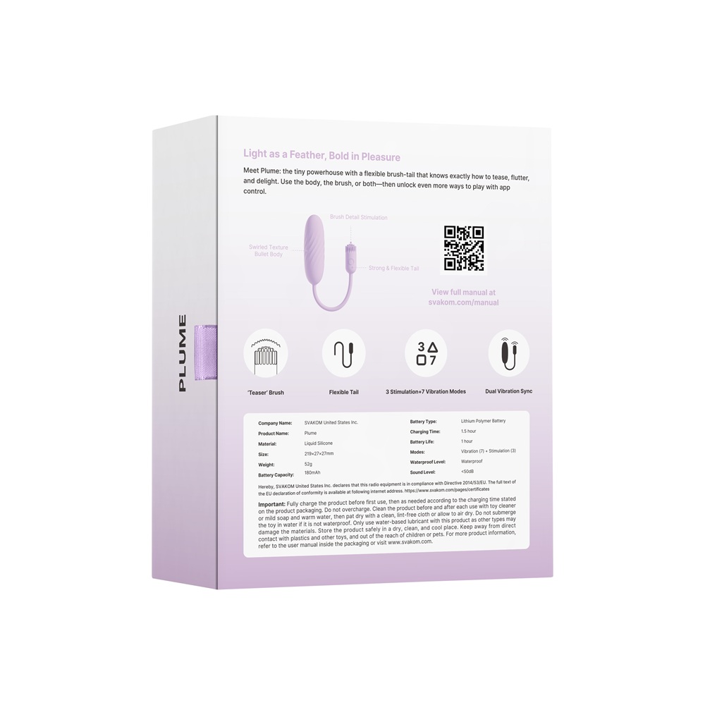 Svakom Plume Flexible Brush Tail Bullet Vibrator - Image 10
